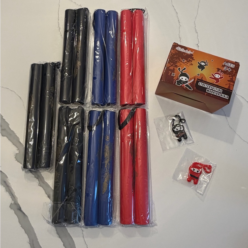 Foam Nunchucks and Stretchy Flying Ninjas